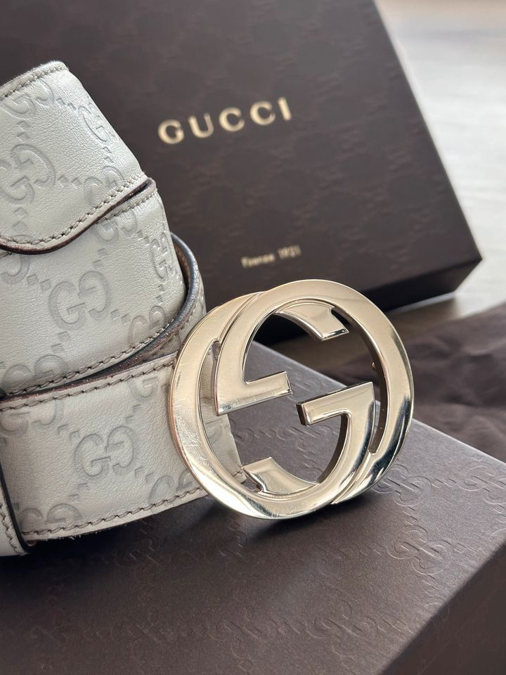 Gucci Gürtel creme/beige 85cm Original **TOP ZUSTAND** in Raisdorf