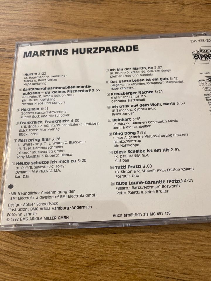 Martins Hurzparade Karl Dall Hape Kerkeling CD Dieter Krebs in Waltenhofen