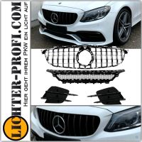 Kühlergrill +Gitter SET hochglanz schwarz für Mercedes W205 C205 Hessen - Calden Vorschau