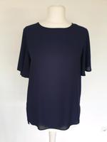 Neues dunkelblaues Shirt mit Wasserfall Armen Gr. 40 Hessen - Wiesbaden Vorschau