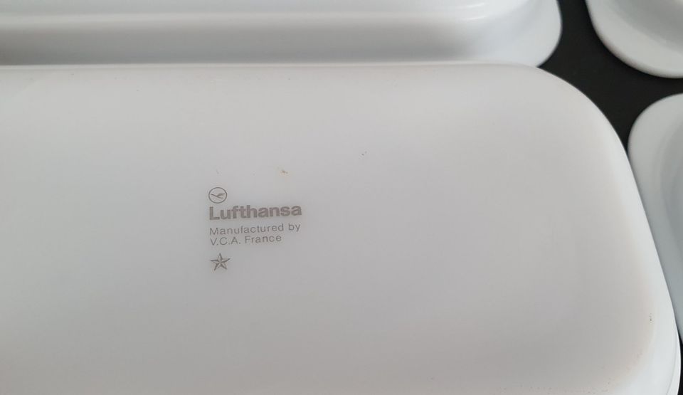 6 Lufthansa V.C.A. France Arcopal Schälchen 70/80er Jahre 17cm in Wallertheim