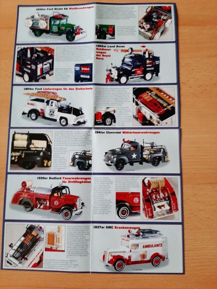 Matchbox Sammlermodelle Feuerwehrkollektion mit Certivikate in Stoltebüll