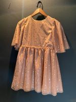 Gemustertes Tüllkleid Kleid festlich beige rosa gold Gr. 140 H&M Brandenburg - Wustermark Vorschau