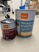 Obi Farbe Wetterschutzfarbe grau Holzschutz Plus Nordrhein-Westfalen - Mettmann Vorschau