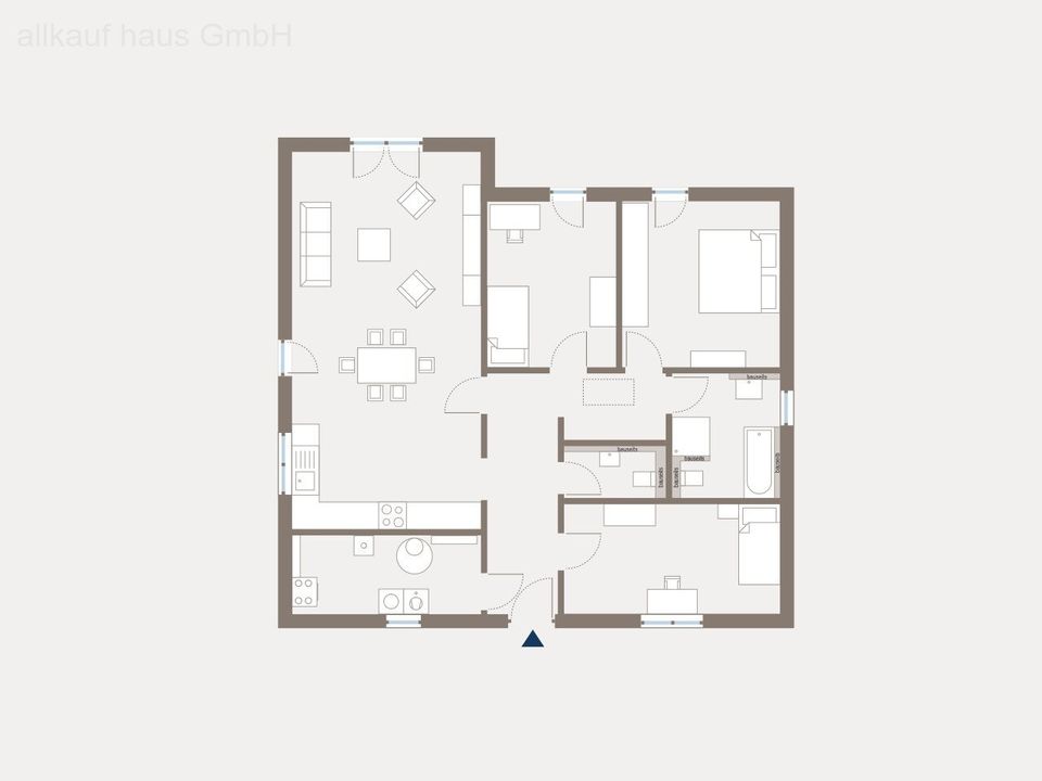 Ausbauhaus Bungalow KFN Ready auf Bodenplatte inkl. Grundstück  "14 Wochen Lieferung"* in Ronneburg Hess