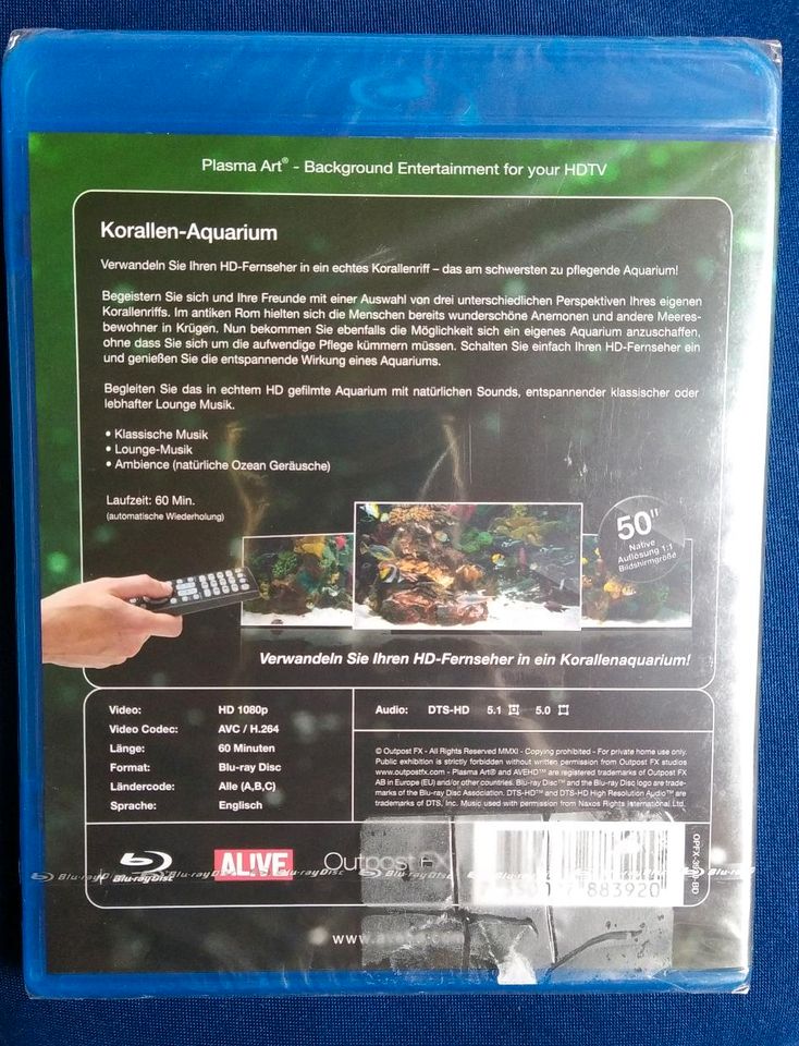 Korallen Aquarium, Background Entertainment HD 1088p, blu-ray dis in Tangstedt 