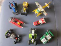 8 Lego Fahrzeuge, Traktor, Flugzeug, Rennautos, Speedboot Baden-Württemberg - Linkenheim-Hochstetten Vorschau