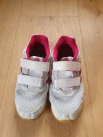 Turnschuhe Hallenschuhe Adidas weiß pink Klettverschluss Kr. München - Grünwald Vorschau