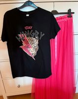 T-Shirt Leo Blitz schwarz pink Baden-Württemberg - Waghäusel Vorschau