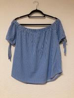 Carmen Bluse mit Streifen Vintage von H&M M elastische Schulter Baden-Württemberg - Albstadt Vorschau