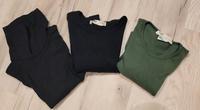 3 Langarm Shirts olivgrün/schwarz, 2x Pull&Bear, 1x Bershka, Bayern - Bobingen Vorschau