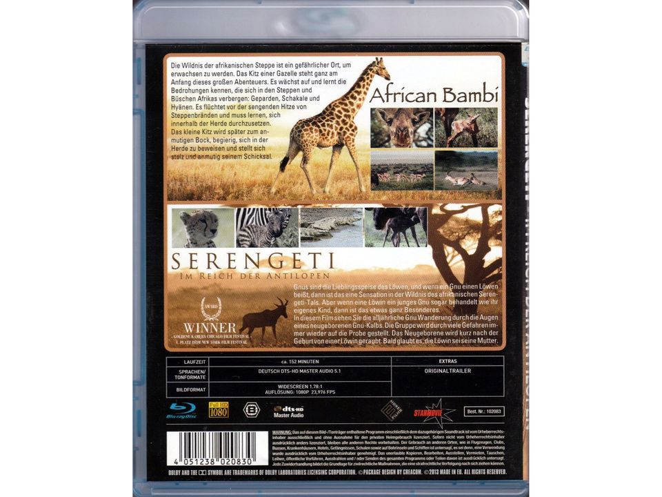 Tiere der Serengeti - 3D (2014) - Blu-ray in Köln