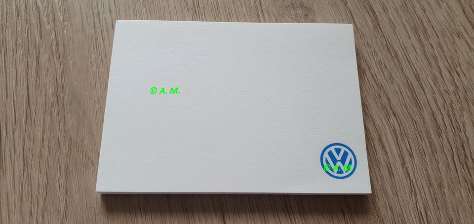 VW Volkswagen Block Post-it 3M Haft Notiz ca. 10,5cm x 7,5cm in Ennigerloh