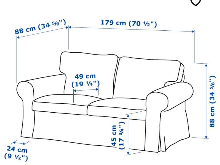 2er Couch Sofa ikea Ektorp in Ziethen