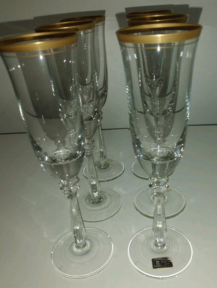 Gläser, Kristallgläser mit Goldrand in Schwandorf