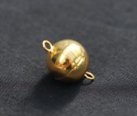 Magnetverschluss, Kugel, Silber 925 vergoldet, glänzend Nordrhein-Westfalen - Niederzier Vorschau