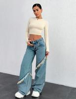 Boyfriend Jeans Gr 34 NEU ausgebeult mit Fransen und Nieten Nordrhein-Westfalen - Werne Vorschau