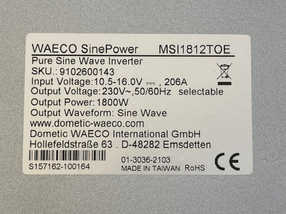 Wechselrichter Dometic WAECO SinePower MSI 1812 TOE DEFEKT ! in Hamburg