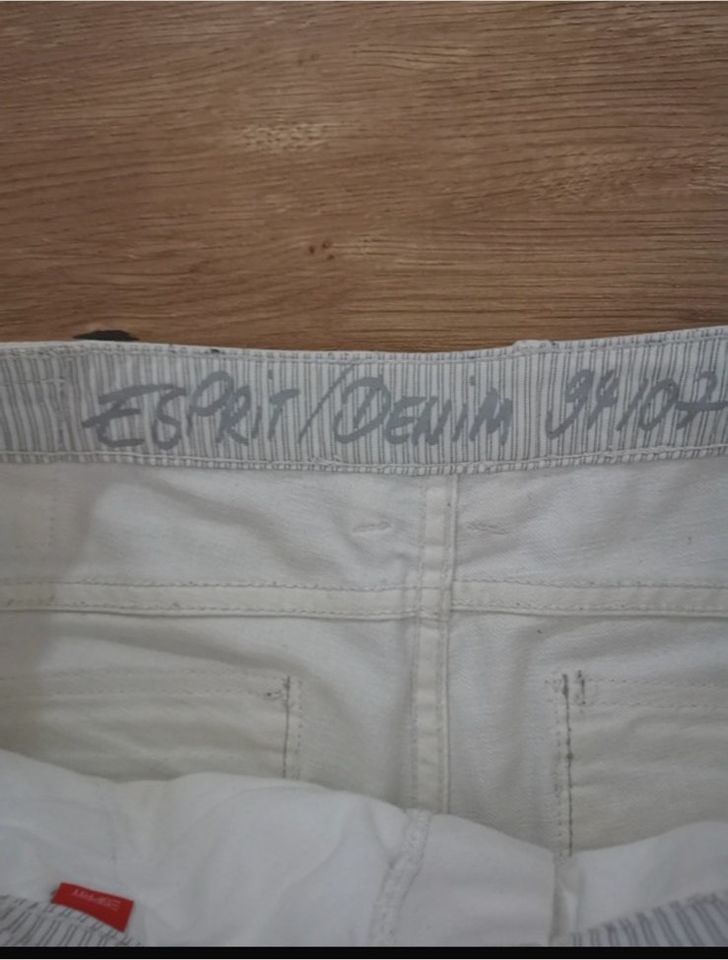 Damen Caprihose / 3/4 Jeans, weiss, von Esprit, Gr. 40 in Gröbenzell