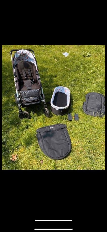 Kinderwagen ABC Turbo 6s+Wickeltasche+Sonnenschutz+Moskitonetz in Solingen