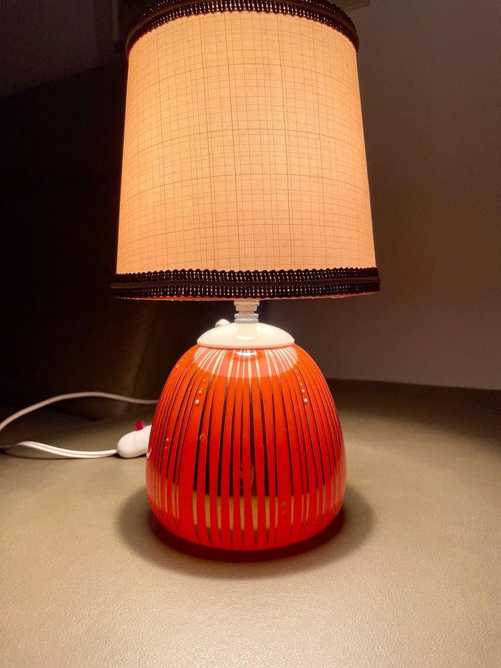 Space-Age Tisch-Leuchte EBA orange Glas-Lampe 50er Mid-Century in Kiel