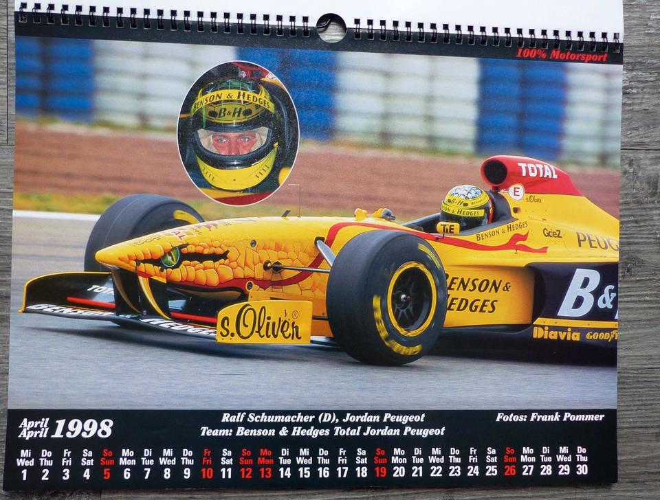 Formel 1, Kalender, 1998, 2003, Frank Pommer, Schumacher, Ferrari in Habichtswald
