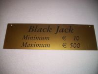 "Black Jack" -  Schilder aus einer Spielbank / Casino Frankfurt am Main - Sachsenhausen Vorschau