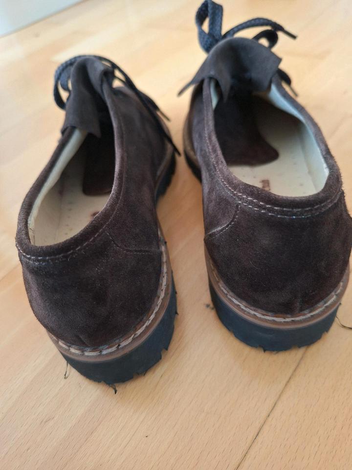 Haferlschuhe braun Tracht Velours echt Leder Gr 39 in Nürnberg (Mittelfr)