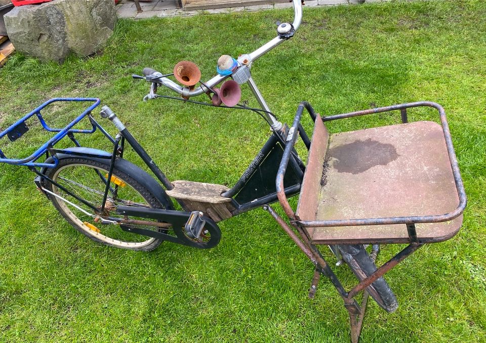 Deko Retro Shabby Rost Look Falter Fahrrad Postrad Blumendeko in Moers