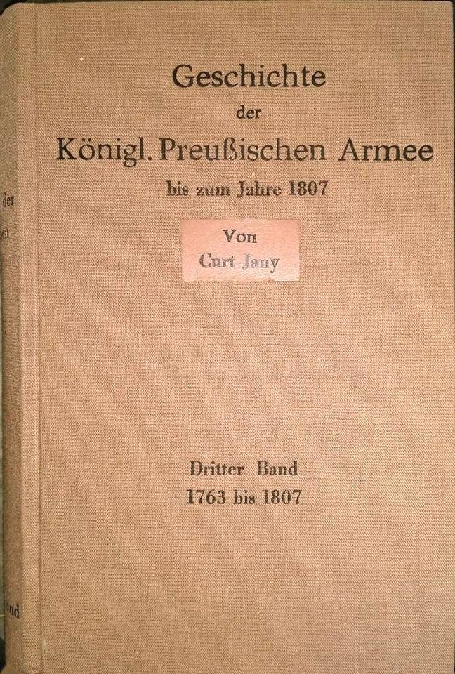 3. Geschichte der königlich-preußischen Armee Jany 1928 Exlibris in Berlin