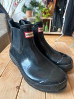 Kaum genutzte Hunter Gummistiefel in glänzend Schwarz Baden-Württemberg - Karlsruhe Vorschau