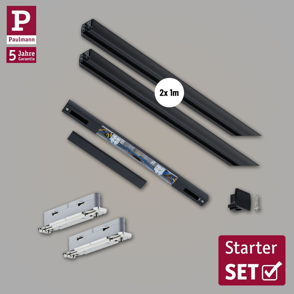 Paulmann URail Schienensystem Basis-Set Schwarz matt in Schwalmtal