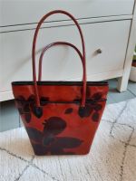 rot-braune Damen-Leder-Hand-Tasche/Shopper mit Blumenoptik Berlin - Steglitz Vorschau