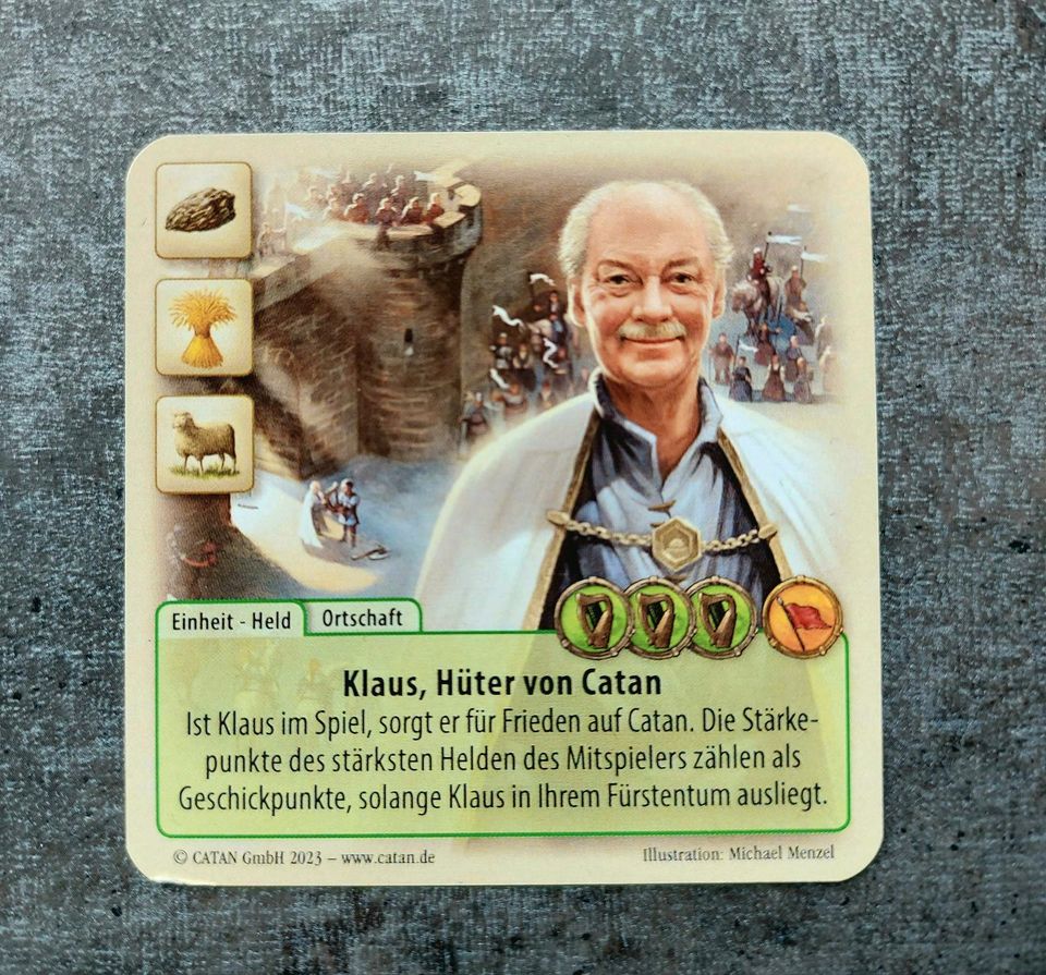 Klaus, Hüter von Catan Sonderkarte Siedler von Catan Spiel Essen in Bad Lauterberg im Harz