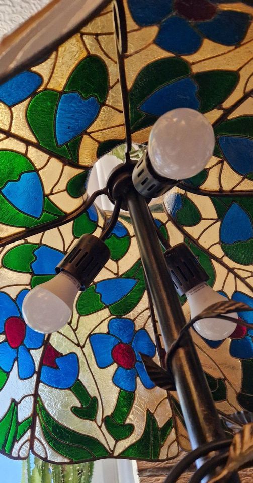 Stehlampe Tiffany Style schmiedeeiserne Rosen vintage Retro in Essen
