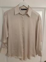 Zara ® Seidenbluse [CREMÉ] - oversized  Bluse - locker Niedersachsen - Wedemark Vorschau