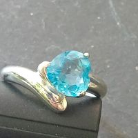 Ring 925er Silber mit Edelstein blau Niedersachsen - Sickte Vorschau