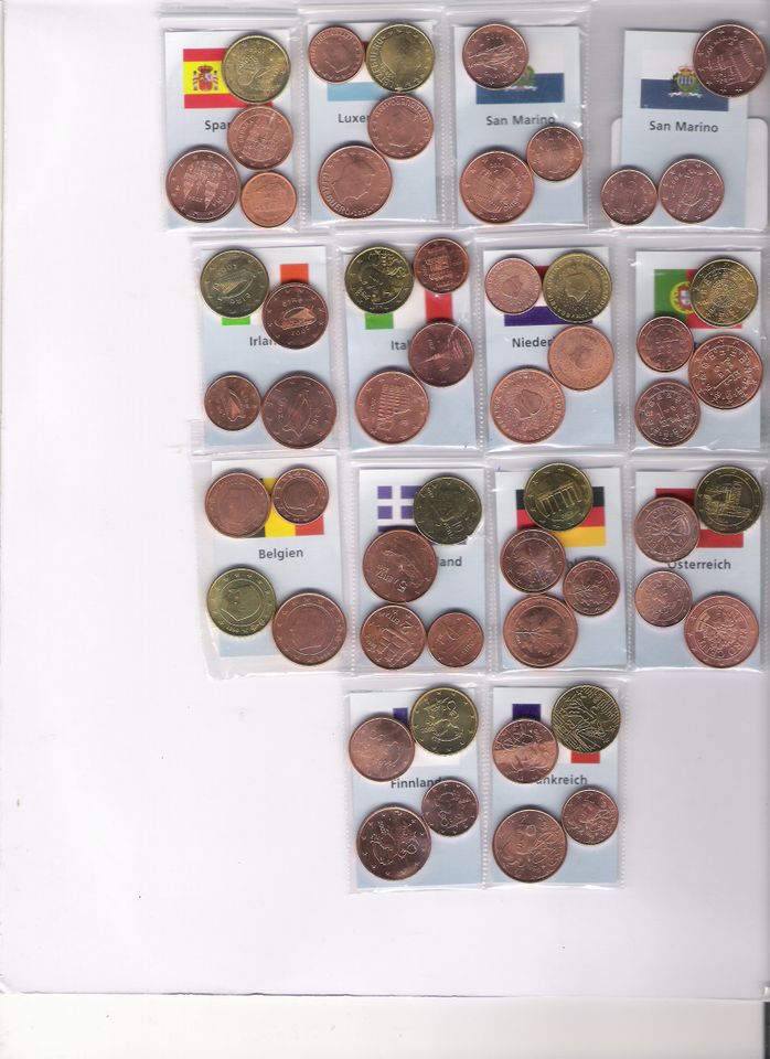 Münzen 1-10 Cent 1999-2006, Belgien, San Marino, Frankreich u.a. in Laatzen