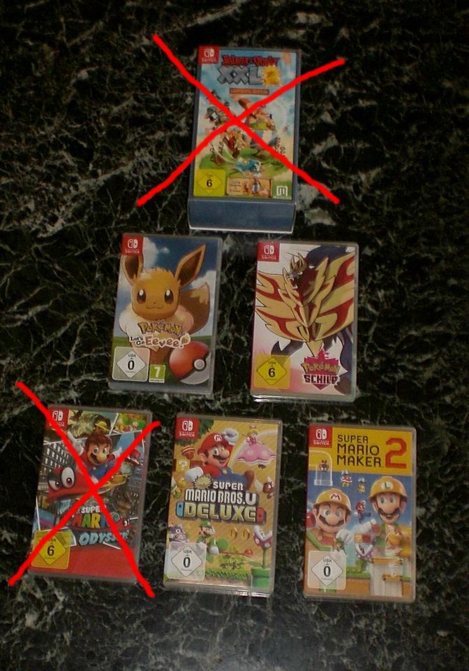♥ 6x Nintendo Switch Super Mario Bros Deluxe Maker Pokemon Schild in Lübben