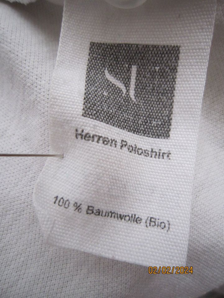 "STRAIGHT UP" Herren-Piqué-Polo-Shirt, Gr M, Kragen Kurzarm, Weiß in Gronau (Westfalen)