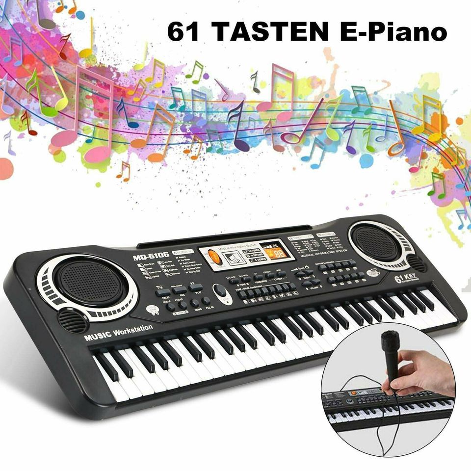 ✅NEU✅ Keyboard E-Piano Piano Keyboard 61 Tasten Mikrofon OVP 5 in Bad Soden am Taunus