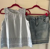 Süßes Set Top/ Hängerchen Gr.S/M Esprit Jeansrock Gr.M Hailys Brandenburg - Kloster Lehnin Vorschau