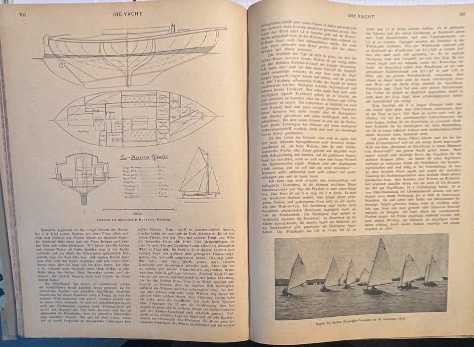 Die Yacht von 1919  etwas für jeden Bootsfahrer. in Ganderkesee