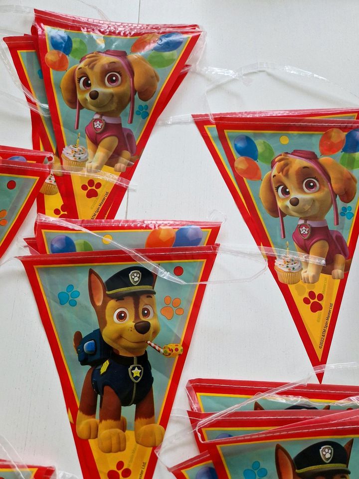 Deko paw patrol, 3. Geburtstag, wimpelkette, Folien Luftballon in Sasbach