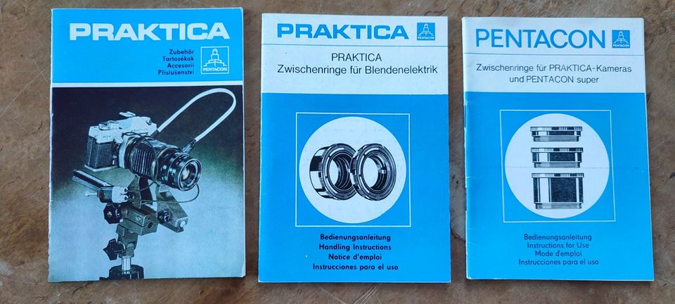 Bedienungsanleitung Pentacon Praktica Zwischenringe und Zubehör in Oppach