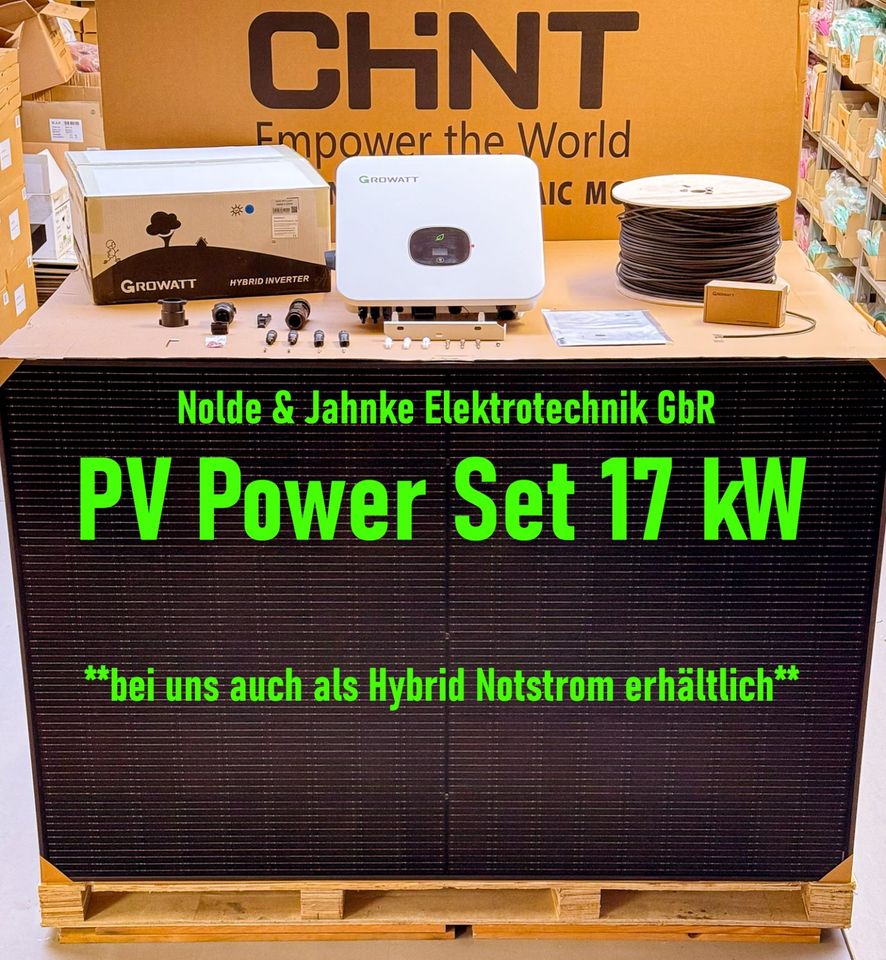 PV-Anlage 17KW Growatt Solaranlage 400W Module Schwarz Wi-Fi in Horst (Holstein)