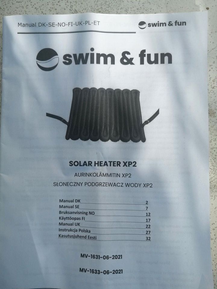 5 Stk. Swim & Fun Solar-Heizung XP2 *1x neu, 4x neuw., Garantie* in Passau