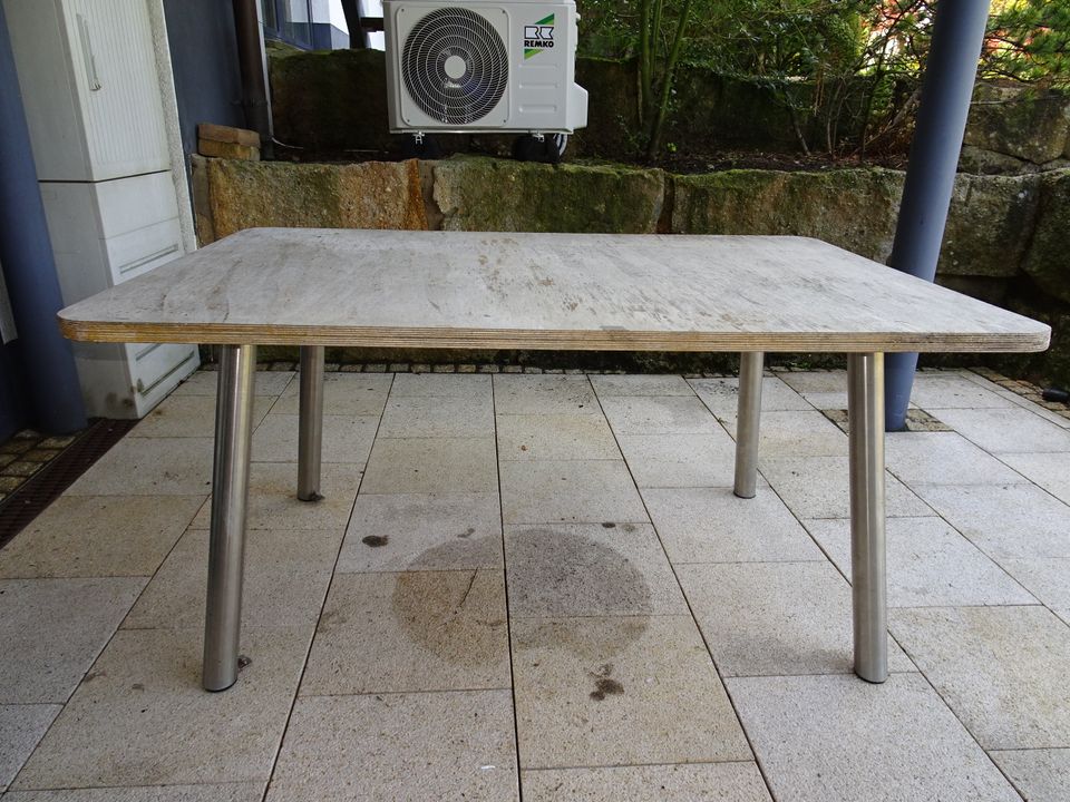 Gartentisch, Tisch 100 x 150 cm, wetterfest, stabil, Edelstahlfüß in Oerlinghausen