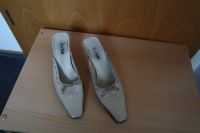 BURTON Damen Schuhe Pantoletten Sandalen Gr.39 beige TOP  leder Nordrhein-Westfalen - Frechen Vorschau