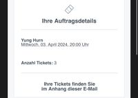 YUNG HURN TICKETS ZÜRICH!! 03.04.2024 Berlin - Mitte Vorschau